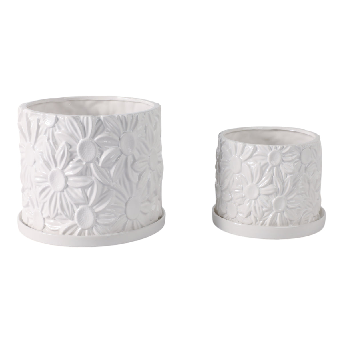 Bowenhaven White Planters (Set of 2)