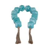 Bayview Blue Geo Carved Bead Garland