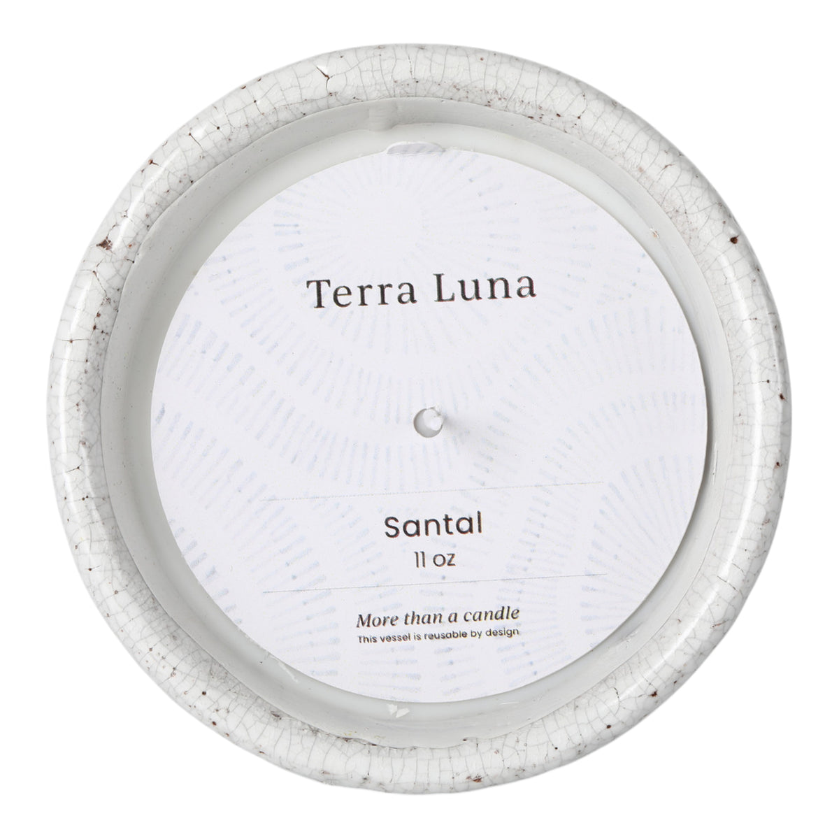 Agra White Crackle Santal Candle