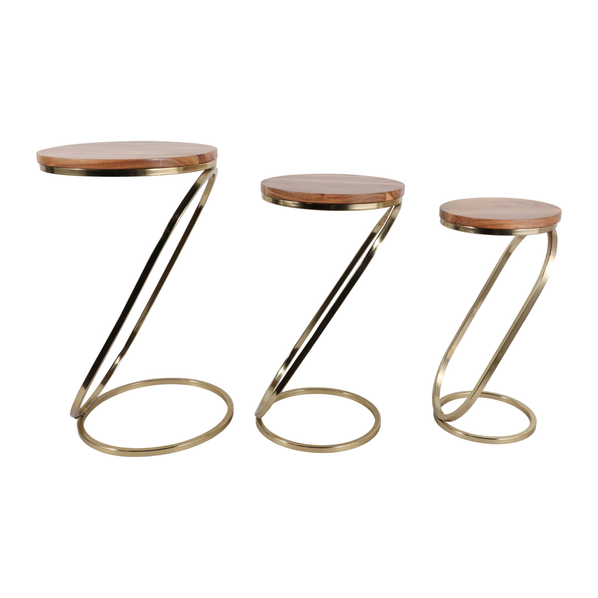 Bentonham Brown/Gold Plant Stands (Set of 3)
