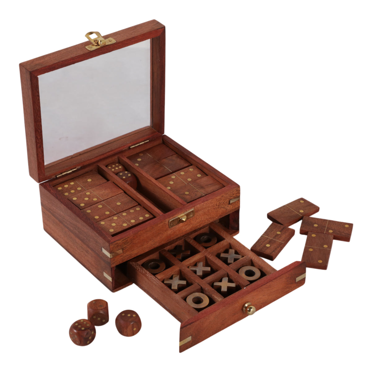 La Costa Brown/Gold 3 in 1 Game Set