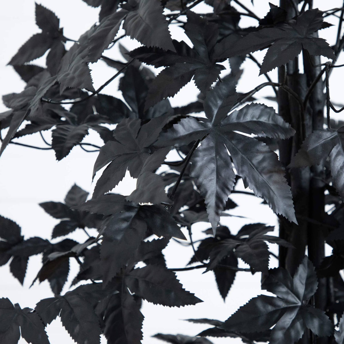 5' Artificial Halloween Black Maple Tree with Natural Trunk