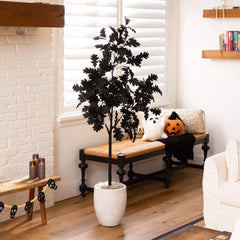 5' Artificial Halloween Black Oak Tree - Ornate Home
