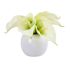 5” Calla Lily Artificial Arrangement in Vase (Set of 2) - Ornate Home
