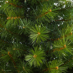 5’ Green Valley Pine Artificial Christmas Tree with 100 Warm White LED Lights and 201 Bendable Branches in Bronze Metal Planter - Ornate Home