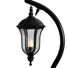 5' Holiday Decorated Lamp Post with Greenery, Berries and 30 LED Lights - Ornate Home