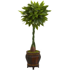 5’ Money Artificial Tree in Decorative Planter (Real Touch) - Ornate Home