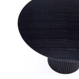 5-Piece Hathaway 47.24 Round Dining Set in Black with 4 Flor Dining Chairs in Black - Ornate Home