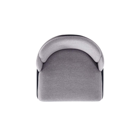 5-Piece Hathaway 47.24 Round Dining Set in Black with 4 Flor Dining Chairs in Grey - Ornate Home