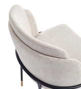 5-Piece Hathaway 47.24 Round Dining Set in Black with 4 Flor Dining Chairs in Wheat - Ornate Home