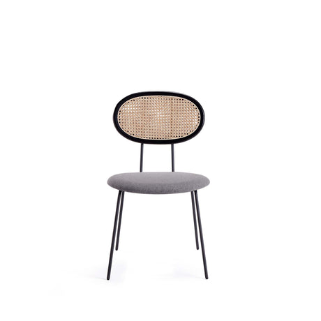 5-Piece Hathaway 47.24 Round Dining Set in Black with 4 Jardin Dining Chairs - Ornate Home