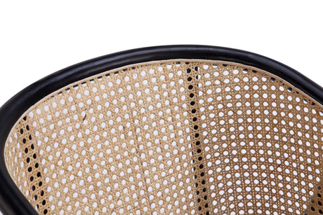 5-Piece Hathaway 47.24 Round Dining Set in Black with 4 Versailles Dining Chairs - Ornate Home