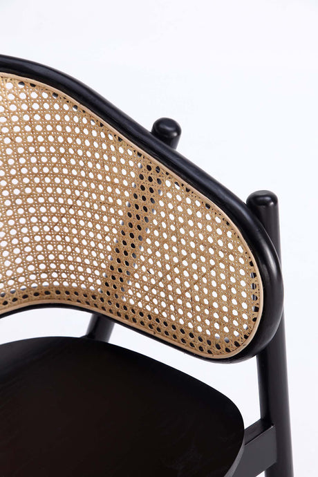 5-Piece Hathaway 47.24 Round Dining Set in Black with 4 Versailles Dining Chairs - Ornate Home