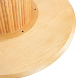 5-Piece Hathaway 47.24 Round Dining Set in Nature with 4 Jardin Dining Chairs - Ornate Home