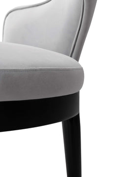5-Piece Rockaway 70.86 Dining Set with 4 Carrington Chairs in Natural and Light Grey - Ornate Home