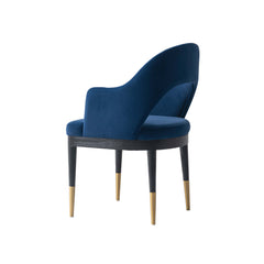 5-Piece Rockaway 70.86 Dining Set with 4 Carrington Chairs in Natural and Midnight Blue - Ornate Home
