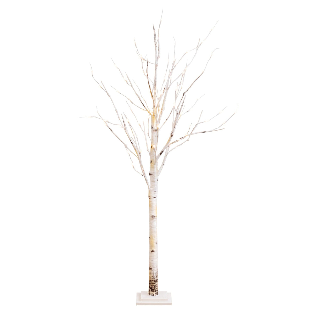 5' Pre-Lit Artificial Birch Tree with 76 Warm White LED Lights