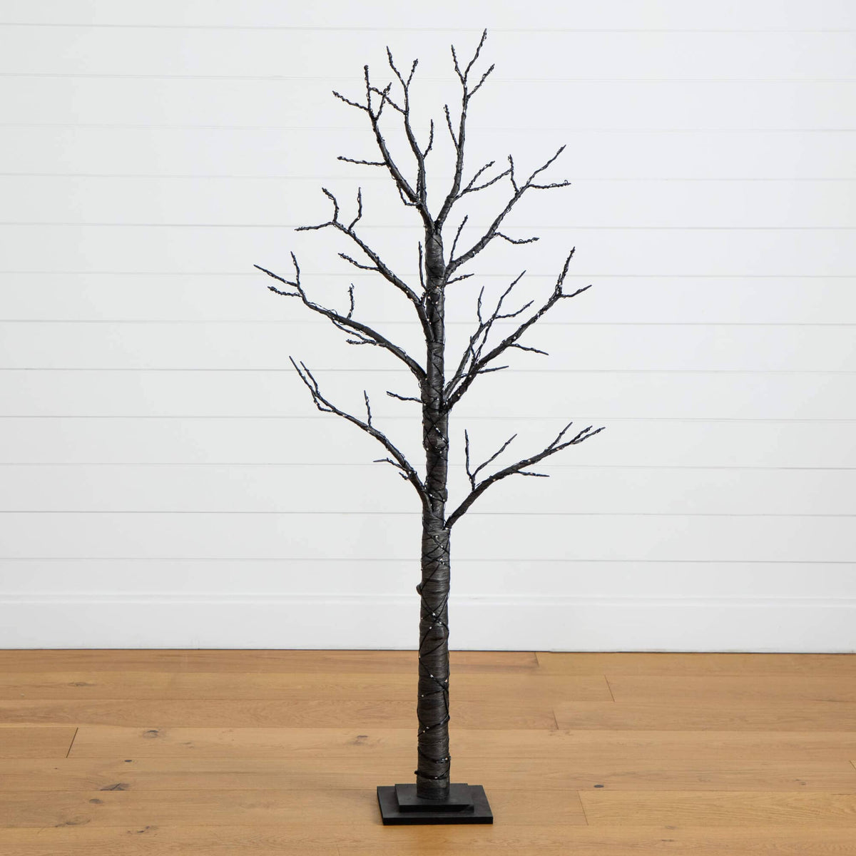 5' Pre-Lit Artificial Halloween Twig Tree with 360 Orange & Purple LED Lights