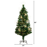 5' Pre-Lit Fiber Optic Artificial Christmas Tree with 146 Warm White LED Lights