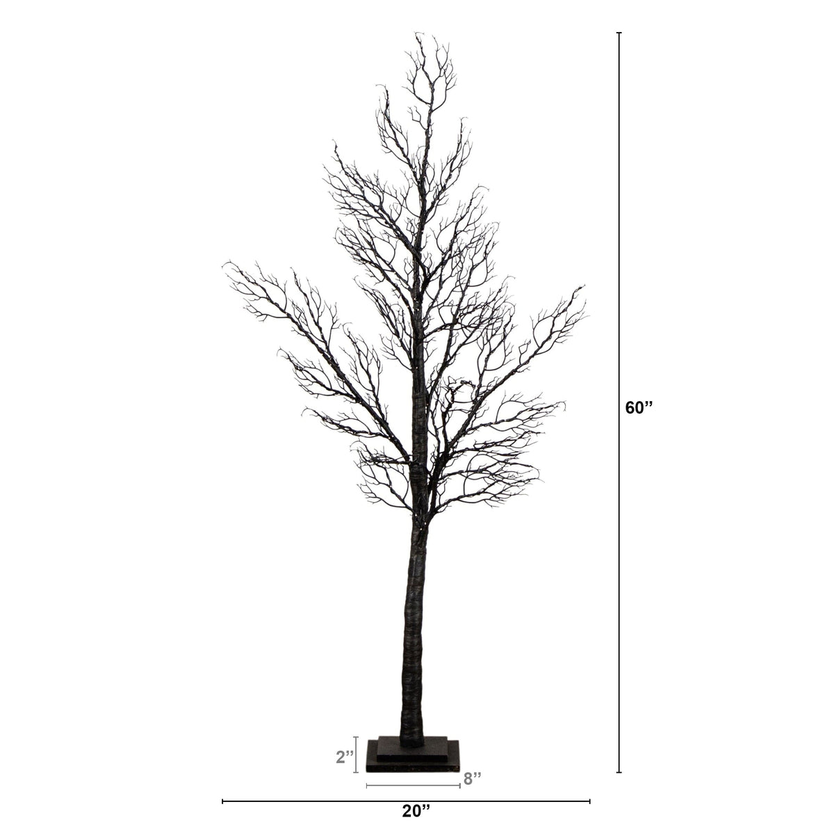 5' Pre-Lit Halloween Minimalist Twig Artificial Fall Tree with 240 Orange & Purple LED Lights