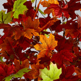 5' Pre-Lit Shades of Autumn Maple Artificial Fall Tree with 270 Warm White LED Lights