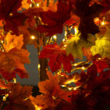 5' Pre-Lit Shades of Autumn Maple Artificial Fall Tree with 270 Warm White LED Lights