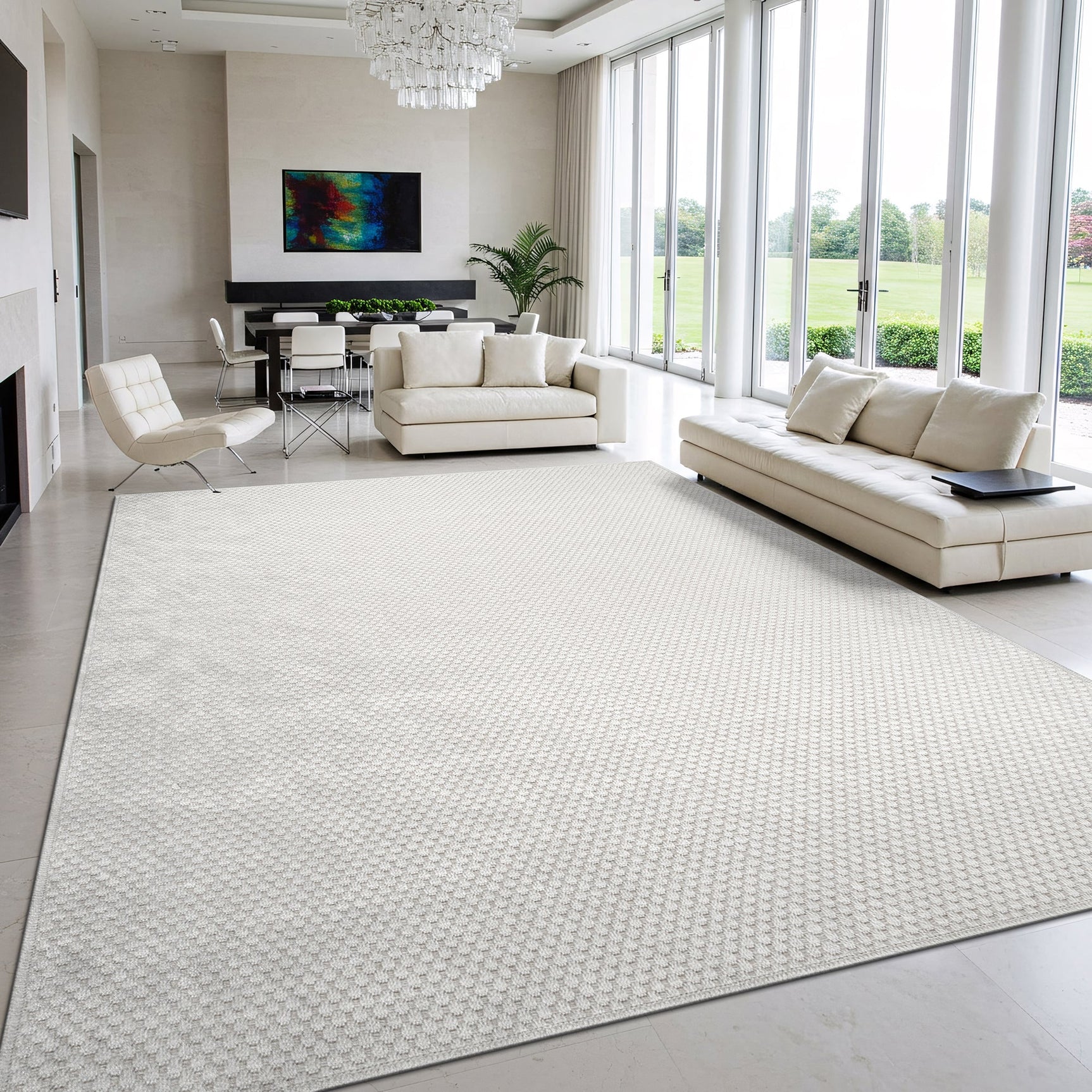 Jorena Bone Jute-Look Rug | Washable Area Rug
