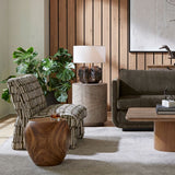 Lomas Woodtone Solid Wood Accent Stool