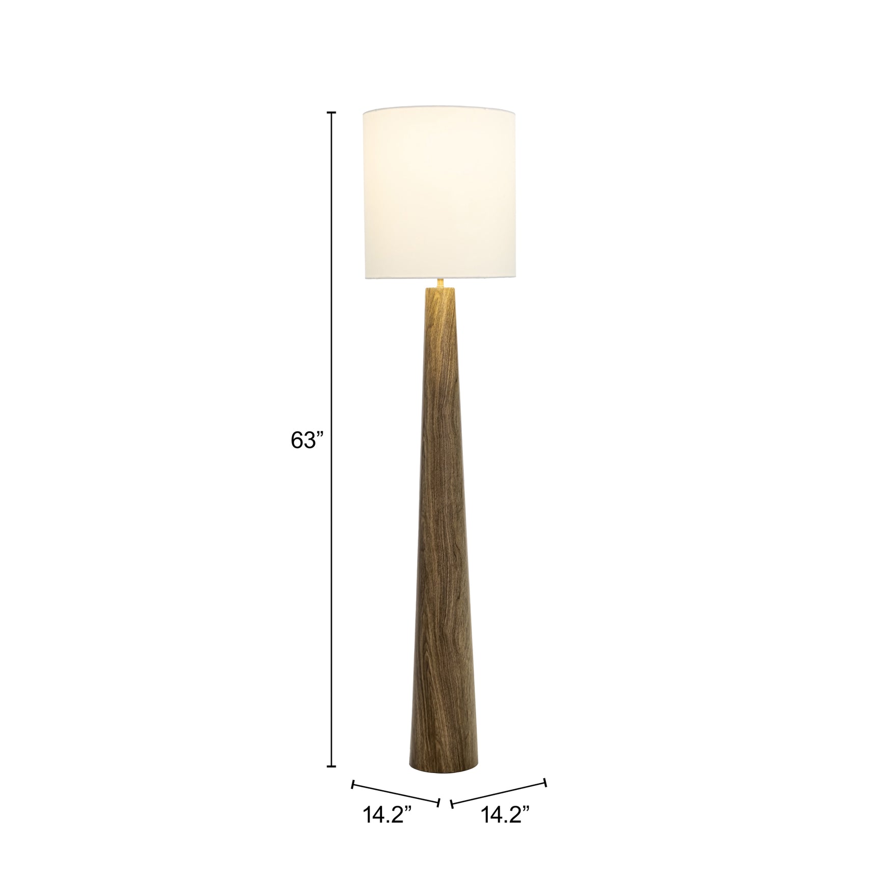 Woonari Brown Solar Floor Lamp