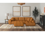 Camacho Orange Chaise Sectional Sofa with Ottoman Set - Ornate Home