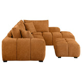 Camacho Orange Chaise Sectional Sofa with Ottoman Set - Ornate Home