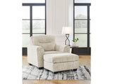 Lonoke Parchment Oversized Chair & Ottoman - Ornate Home