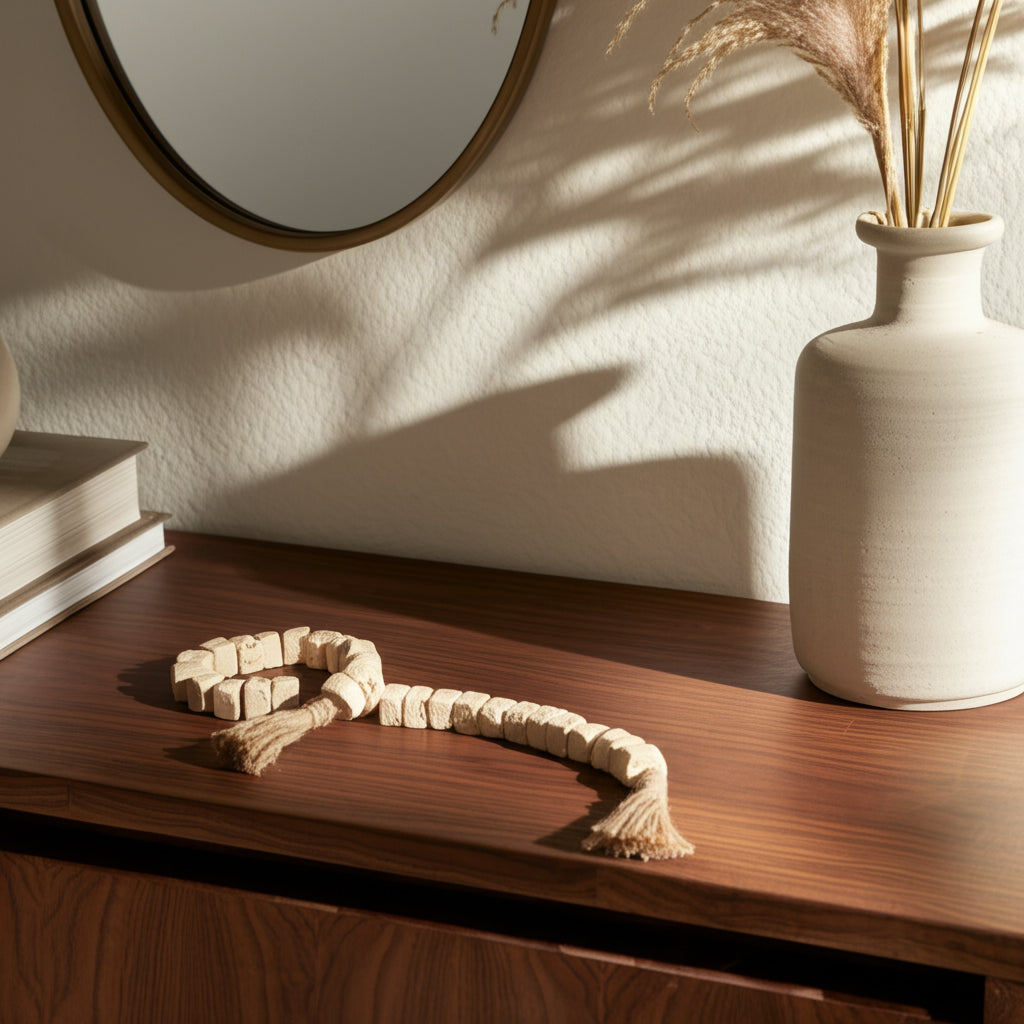 Goodale Tan Travertine Beaded Garland