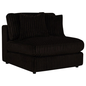 Blaine Chocolate Upholstered Armless Chair