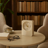 Glennrose Tan/Brown/Brass Small Clock
