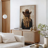 Wild West Blonde in Denim and Hat