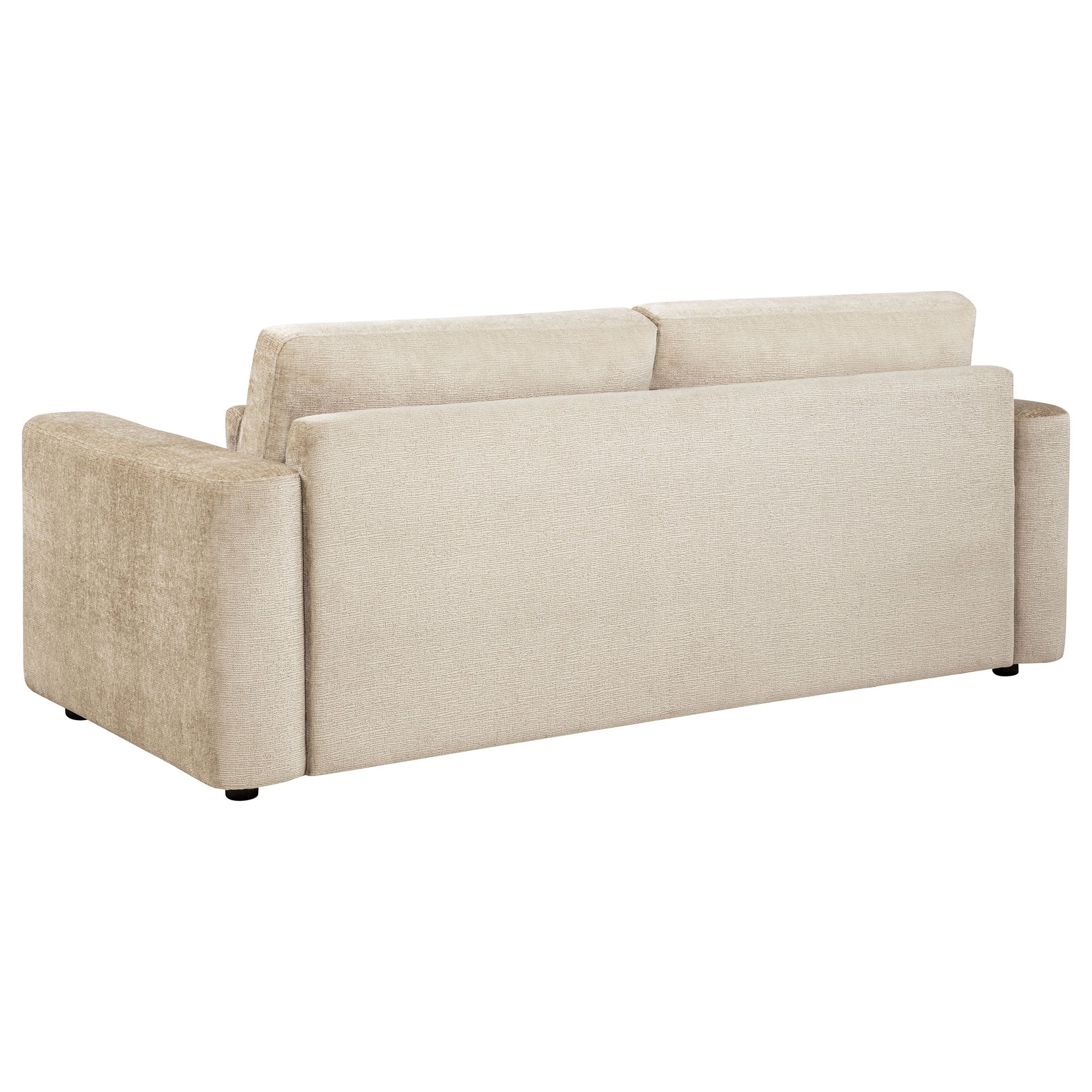 Amador Camel 3-Piece Chenille Upholstered Track Arm Sofa Set