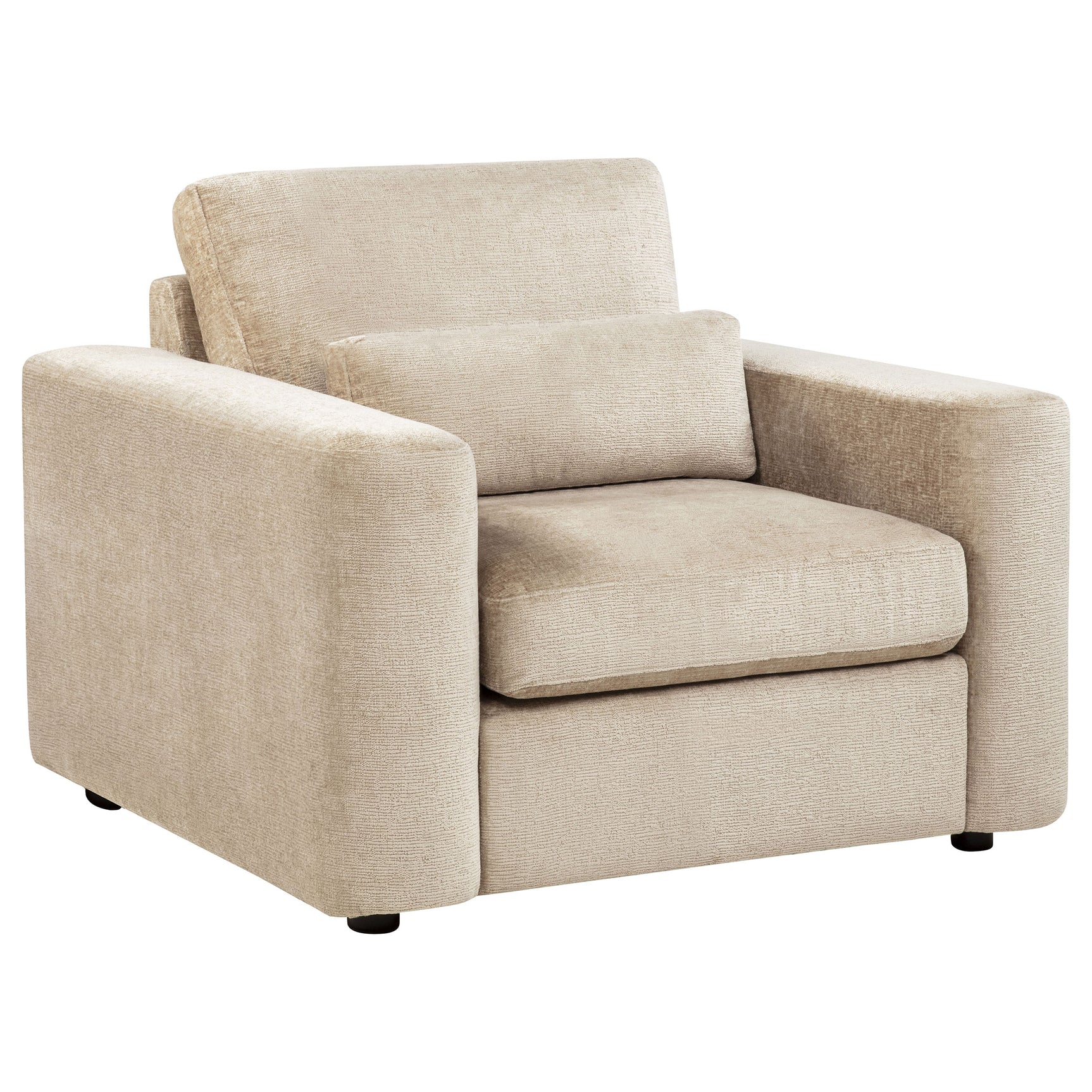 Amador Camel 3-Piece Chenille Upholstered Track Arm Sofa Set