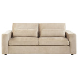 Amador Camel Chenille Upholstered Track Arm Sofa