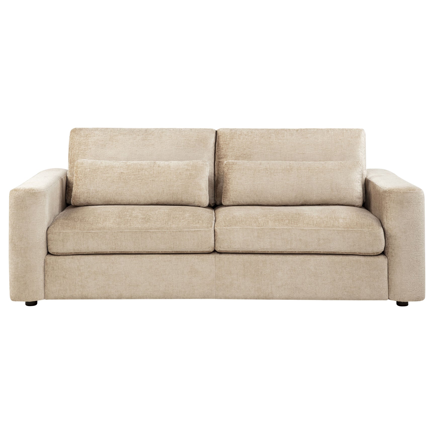 Amador Camel Chenille Upholstered Track Arm Sofa