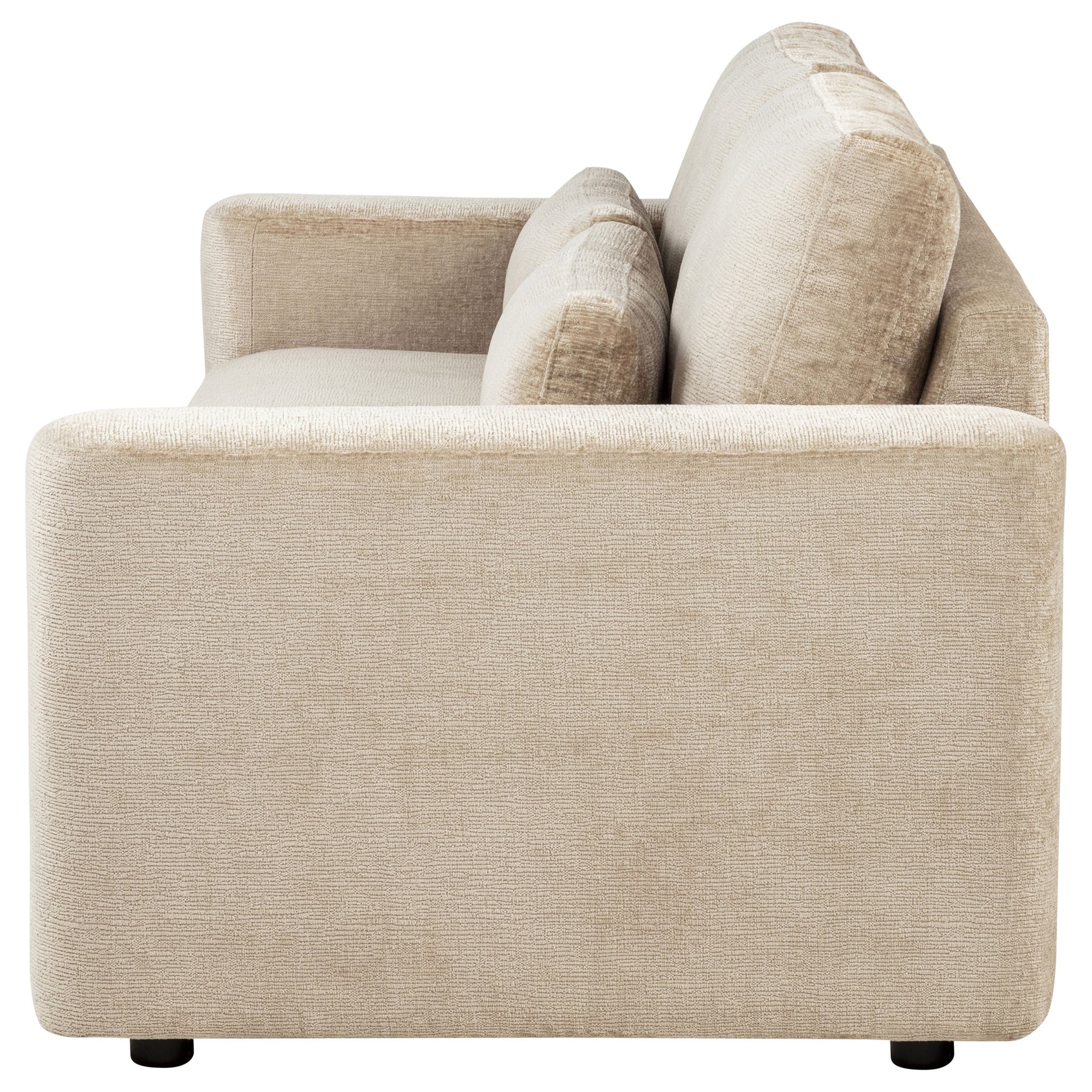 Amador Camel Chenille Upholstered Track Arm Sofa