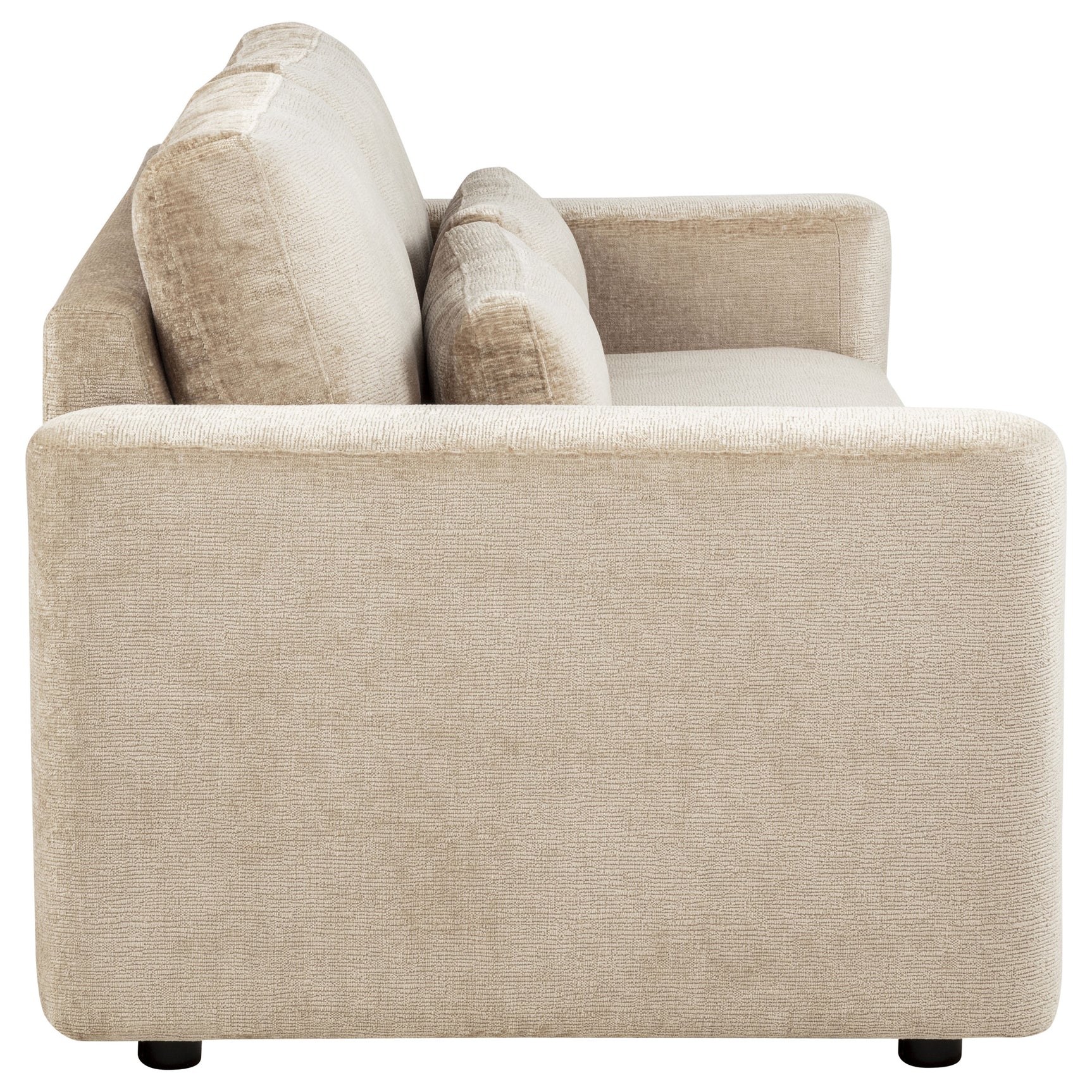 Amador Camel Chenille Upholstered Track Arm Sofa