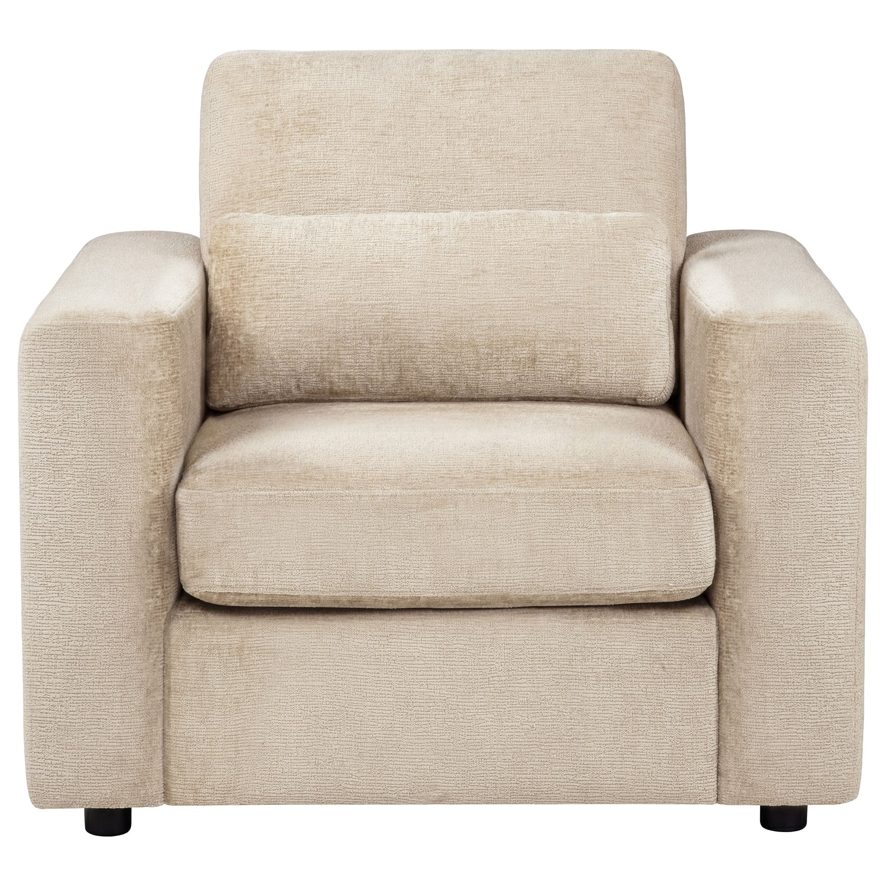 Amador Camel Chenille Upholstered Track Arm Accent Chair