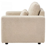Amador Camel Chenille Upholstered Track Arm Accent Chair