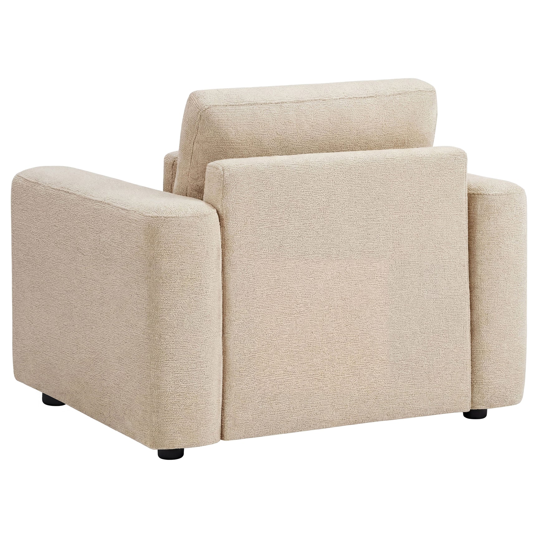 Amador Camel Chenille Upholstered Track Arm Accent Chair