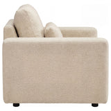 Amador Camel Chenille Upholstered Track Arm Accent Chair