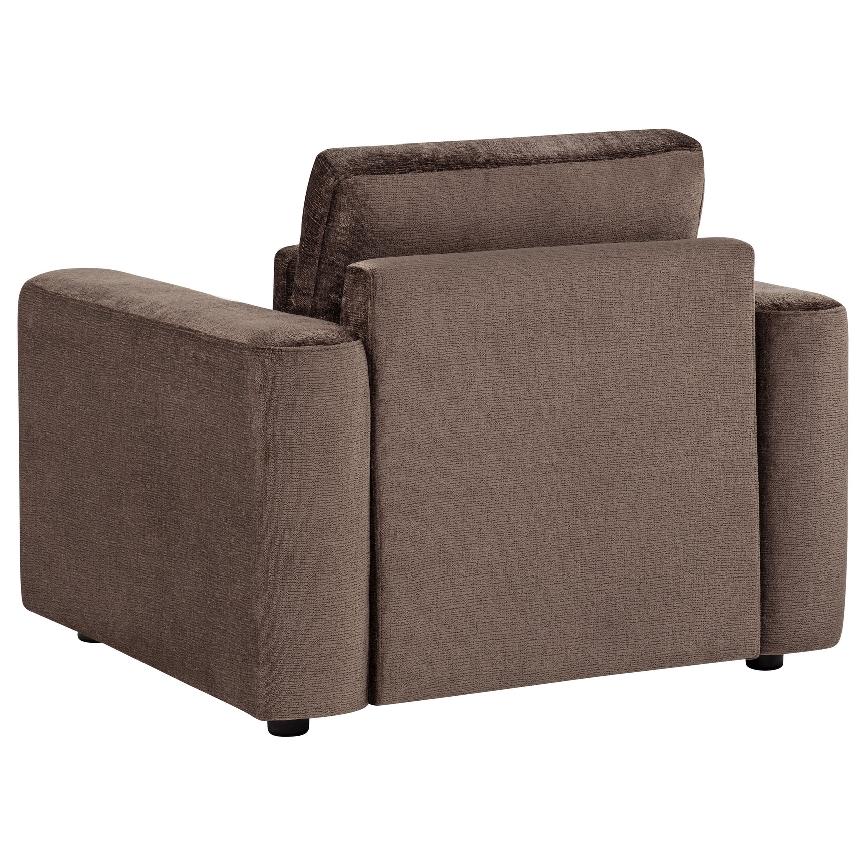 Amador Chocolate 3-Piece Chenille Upholstered Track Arm Sofa Set