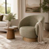 Curtis Sage Green Modern Swivel Accent Chair