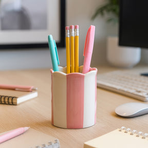 Chapinhaven Pink/Ivory Pencil Cup