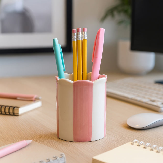 Chapinhaven Pink/Ivory Pencil Cup